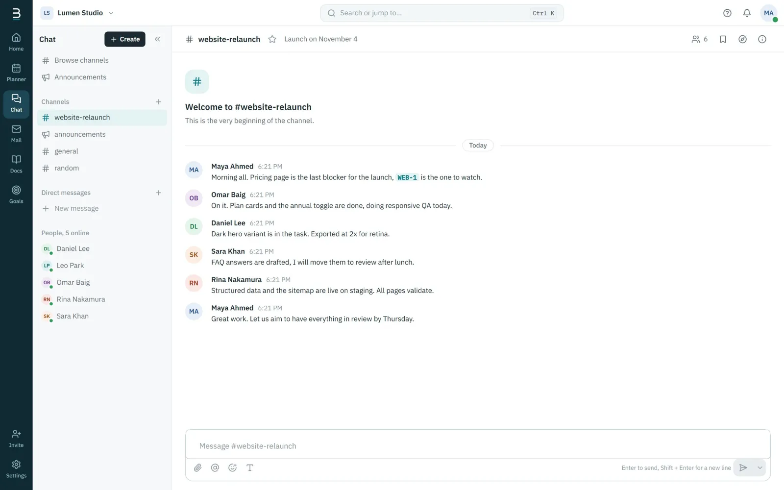 Client channel